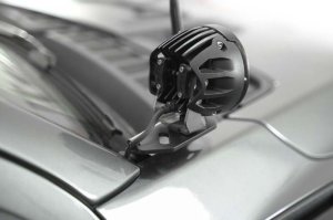 Ford F150 Ditch Light Brackets - Driver/Passenger Side - Addictive Desert Designs - 2-Stage Hammer Black Powder Coat - Black - `21-`27 Ford F150 Ditch Light Brackets - Driver/Passenger Side - Addictive Desert Designs - 2-Stage Hammer Black Powder Coat - Black - `21-`27